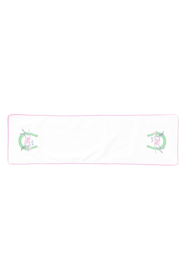 Derby Horse Table Runner 14" x 51", Alternate, color, White