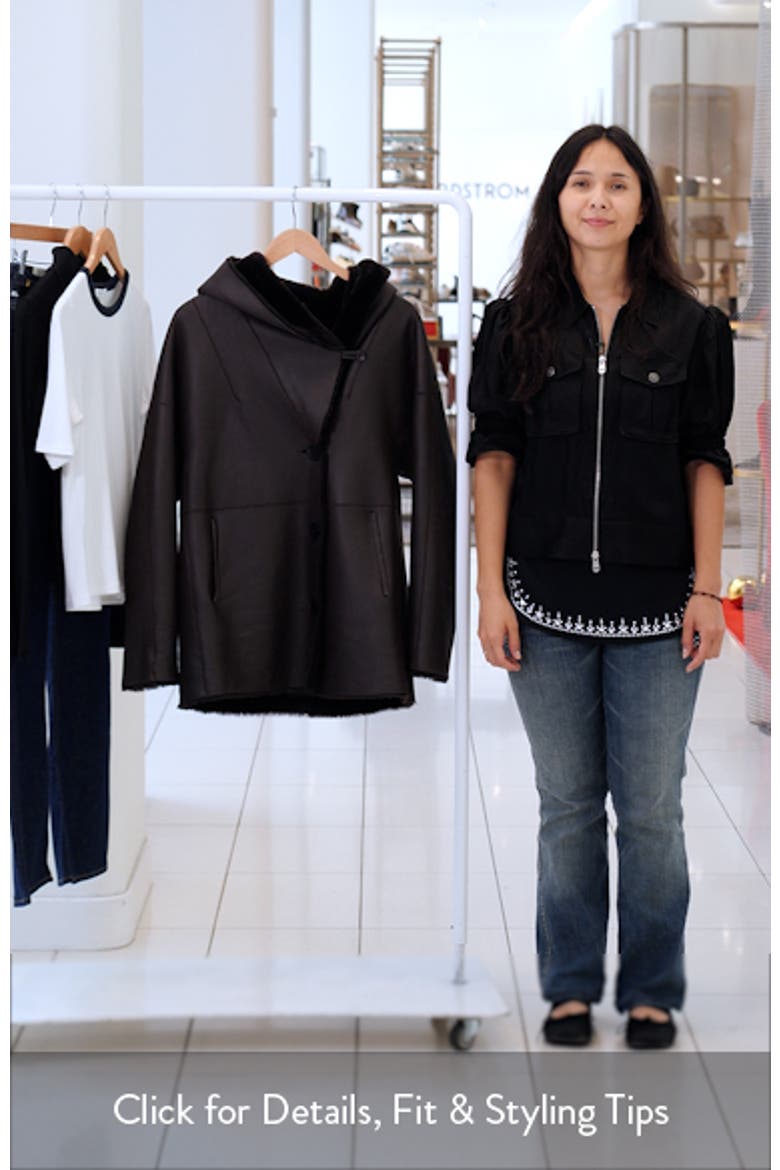 Cherez Reversible Hooded Genuine Shearling Coat video