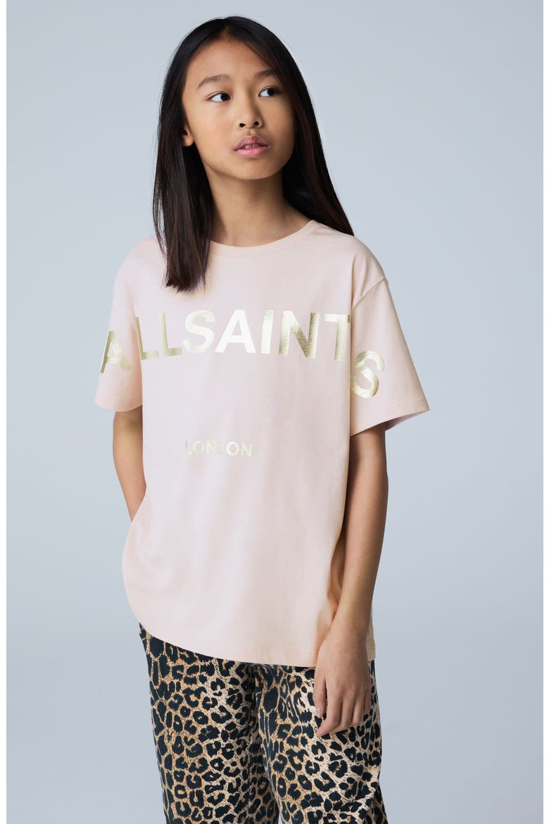 Kids' Metallic Biggie Logo Graphic T-Shirt, Alternate, color, PINK