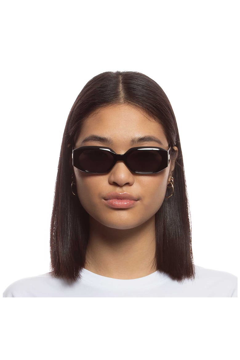 Slaptrash 54mm Oval Sunglasses, Alternate, color, BLACK / SMOKE MONO