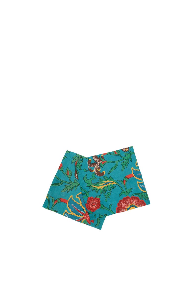 Large Napkins Set Of 2 (45X45) Dragon Flower Turche Turquoise, Alternate, color, Dragon Flower Turche Turquoise