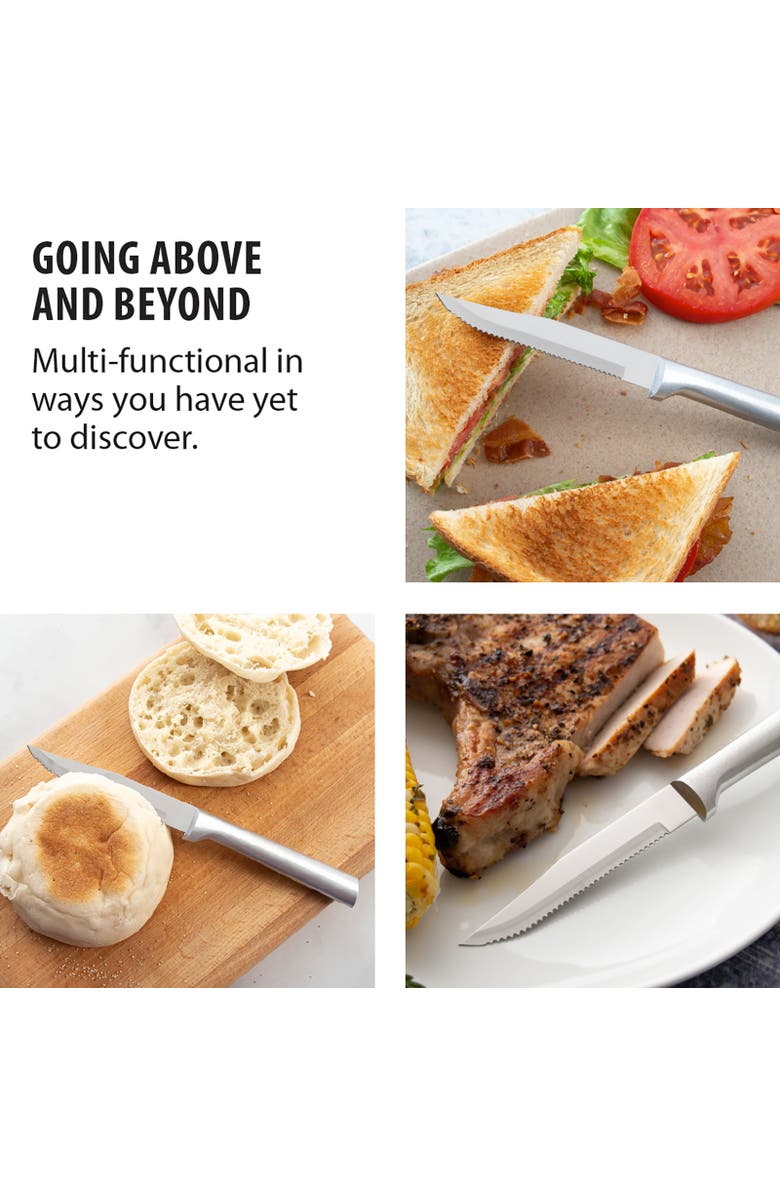 Rada 4 Piece ProPak Serrated Steak Knife Set, Alternate, color, Silver