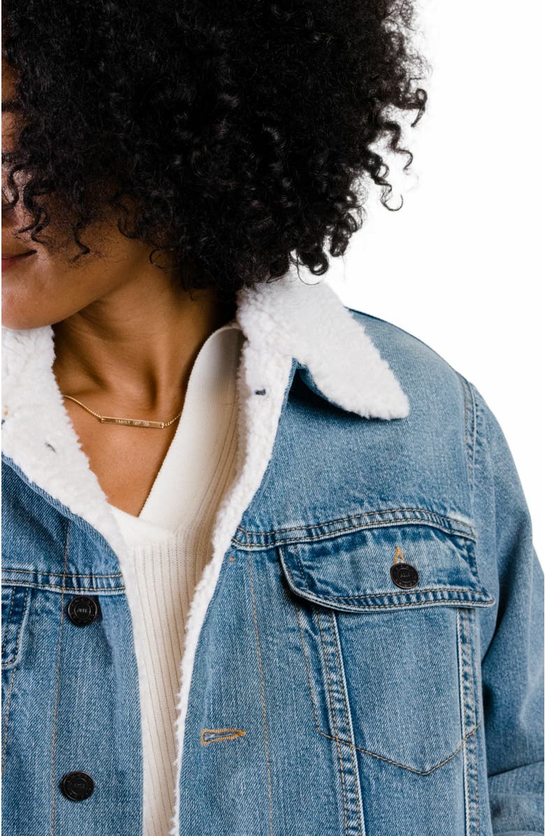 ABLE Shannon Trucker Denim Jacket, Alternate, color, 