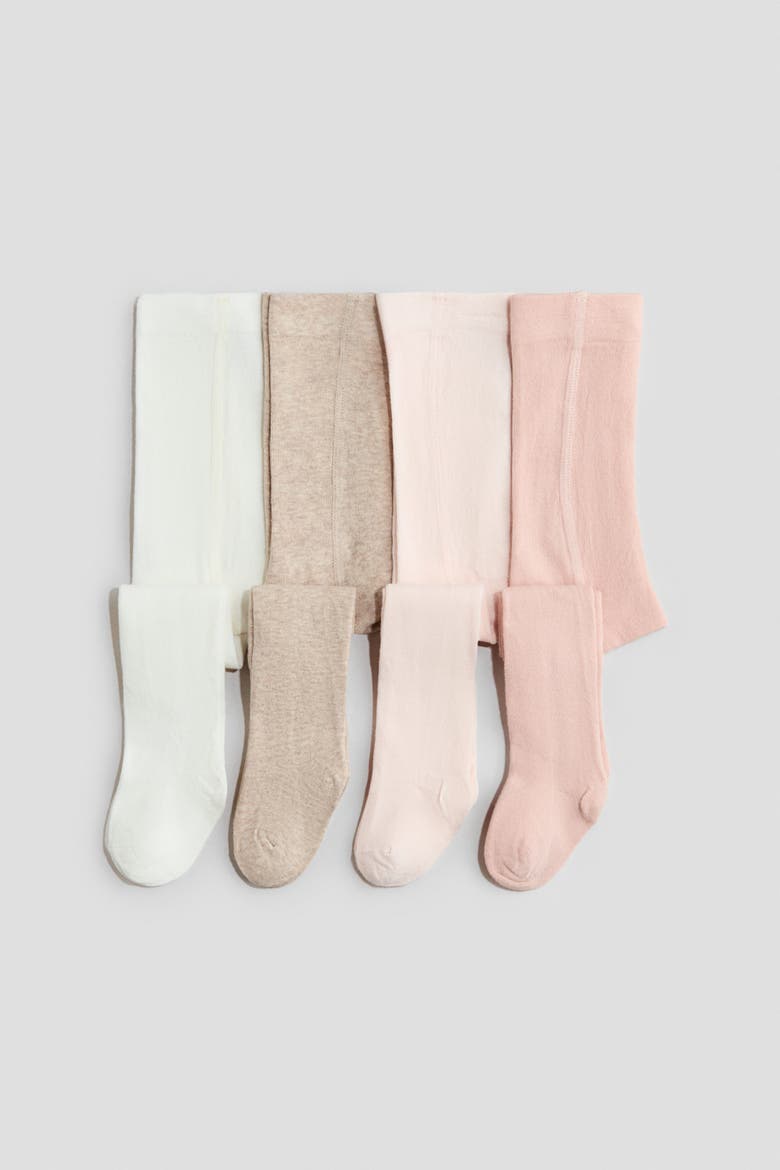 4-pack Fine-knit Tights, Main, color, Light pink/beige