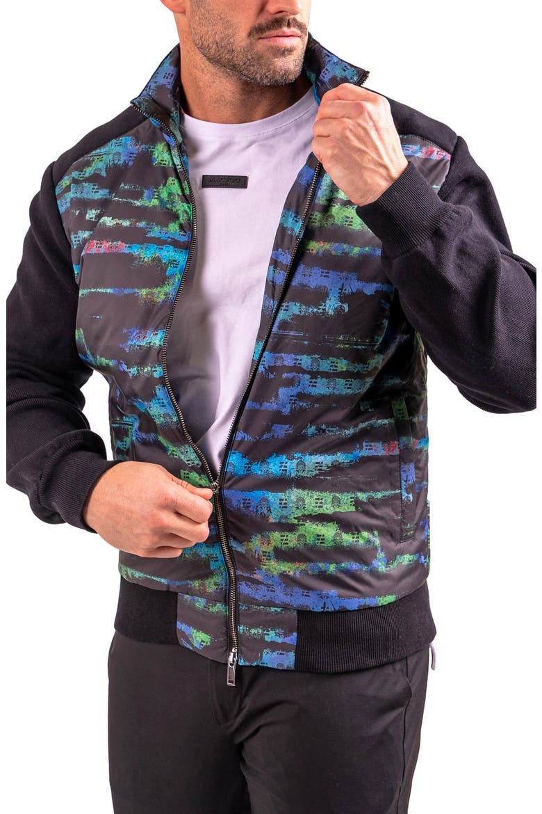 Iconstreak Bomber Jacket, Alternate, color, BLACK