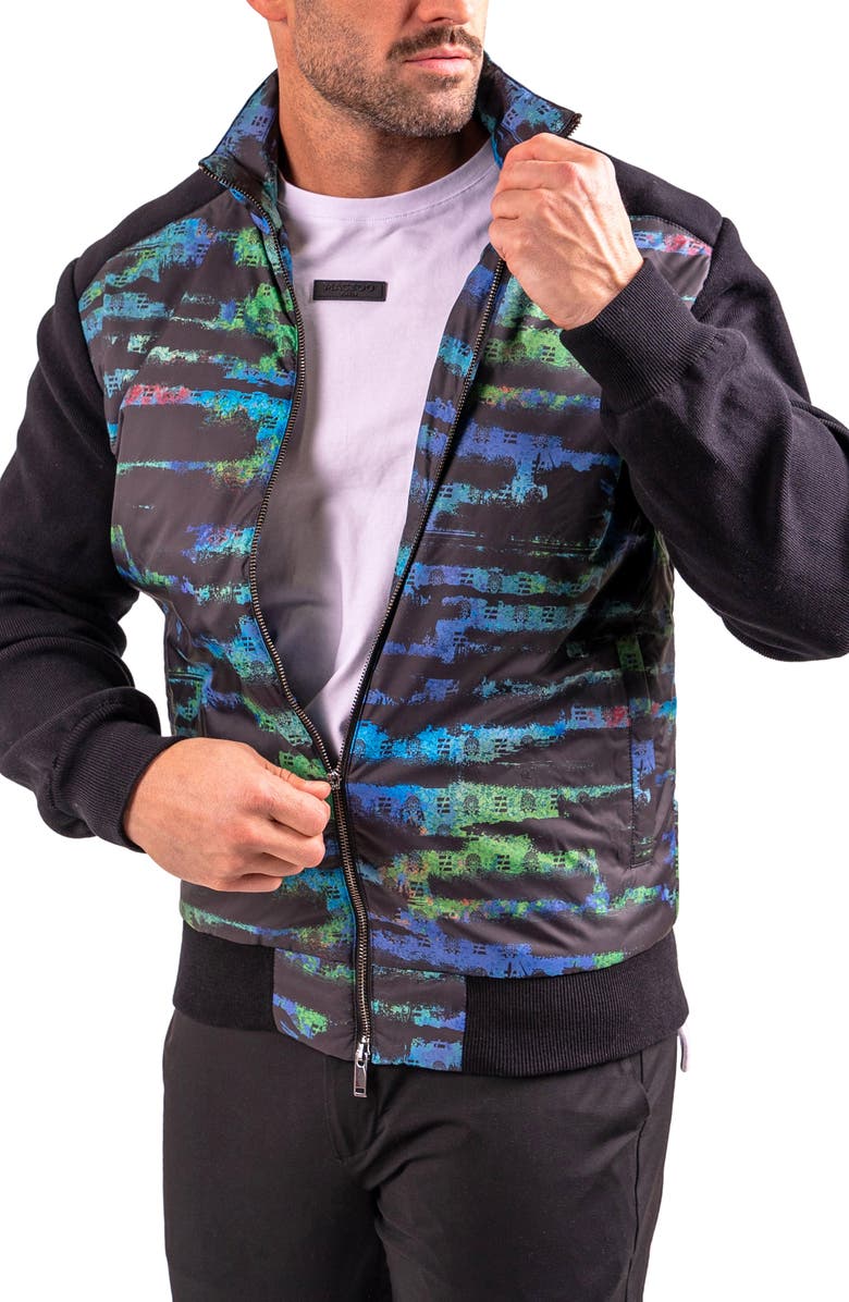 Maceoo Iconstreak Bomber Jacket, Alternate, color, Black