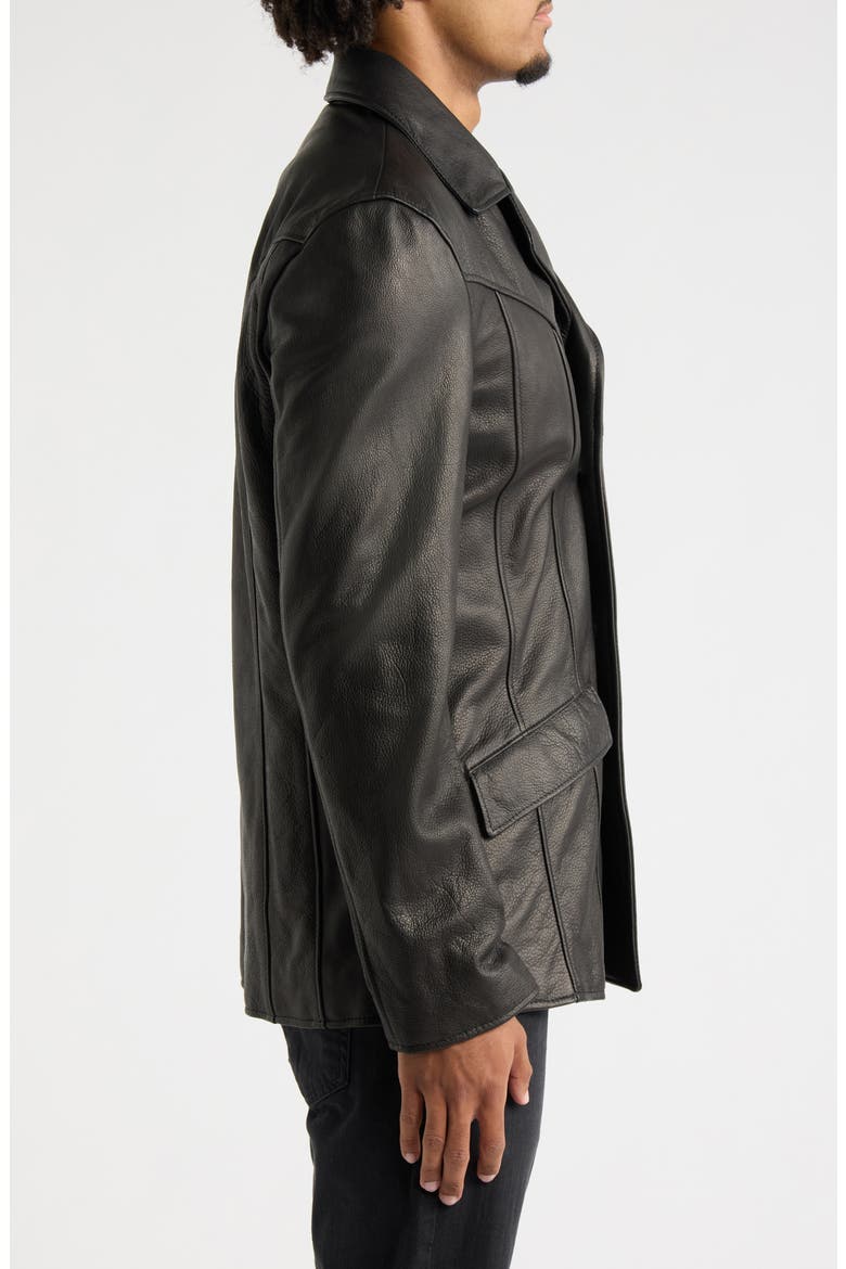Freehold Leather Jacket, Alternate, color, BLACK