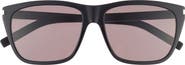 Saint Laurent 57mm Square Sunglasses