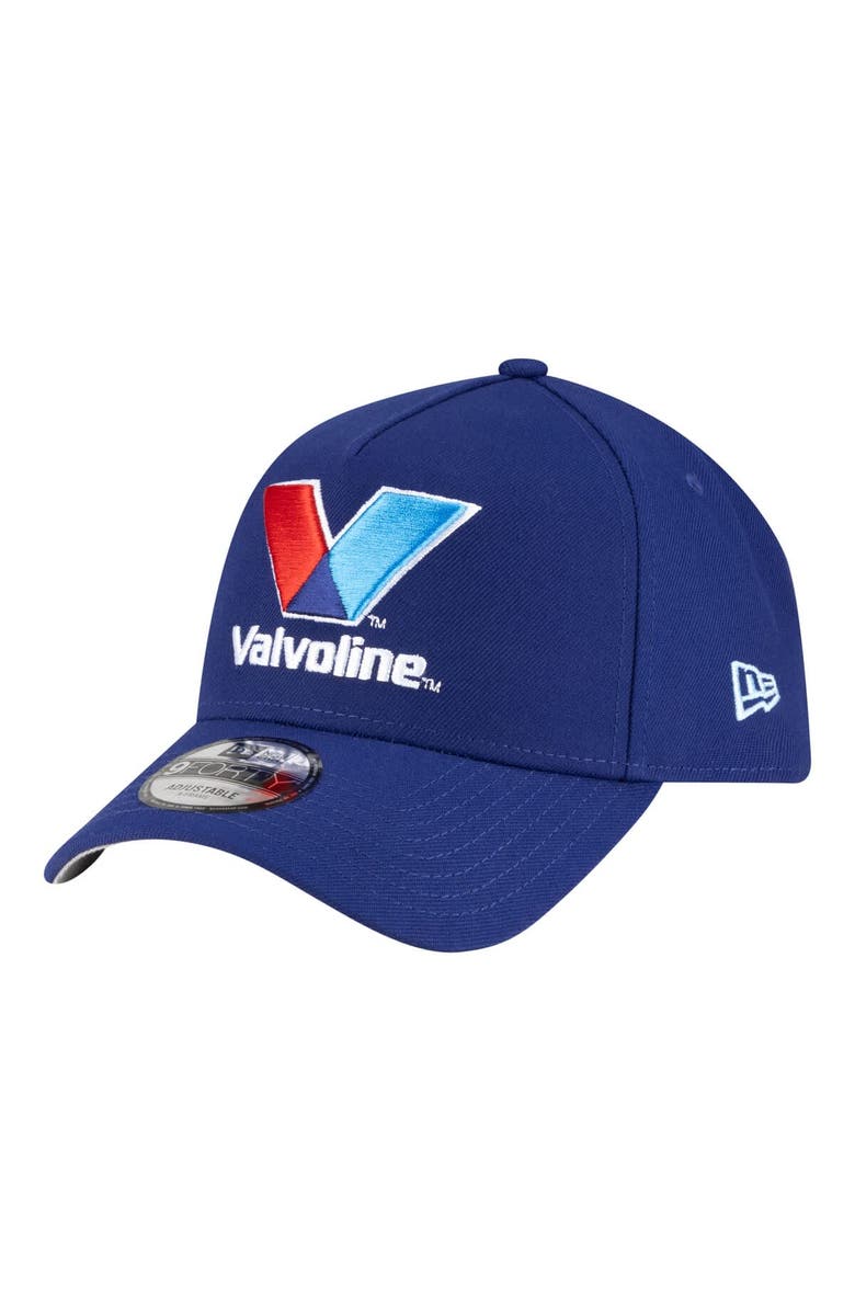 New Era Men's New Era Blue NASCAR Kyle Larson Valvoline 9FORTY A-Frame Adjustable Hat, Main, color, Blue