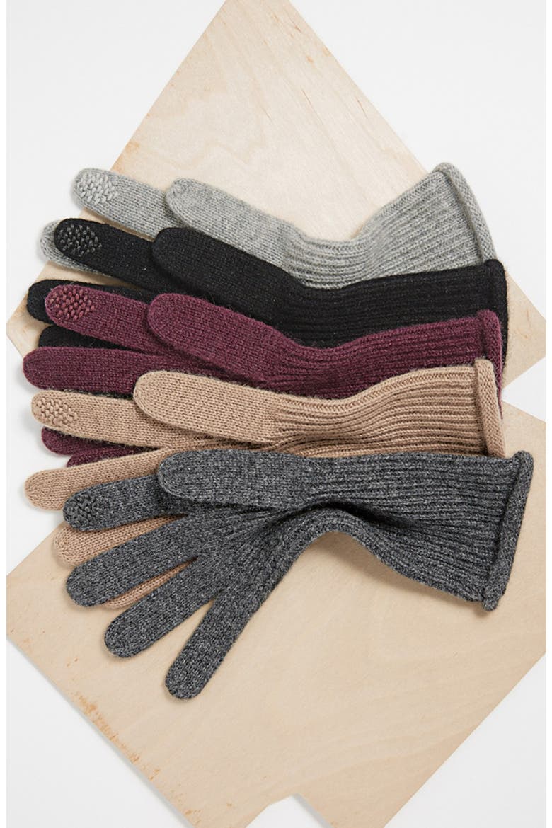 Halogen® 'Touch Tech' Cashmere Gloves, Alternate, color, TEAL DEEP