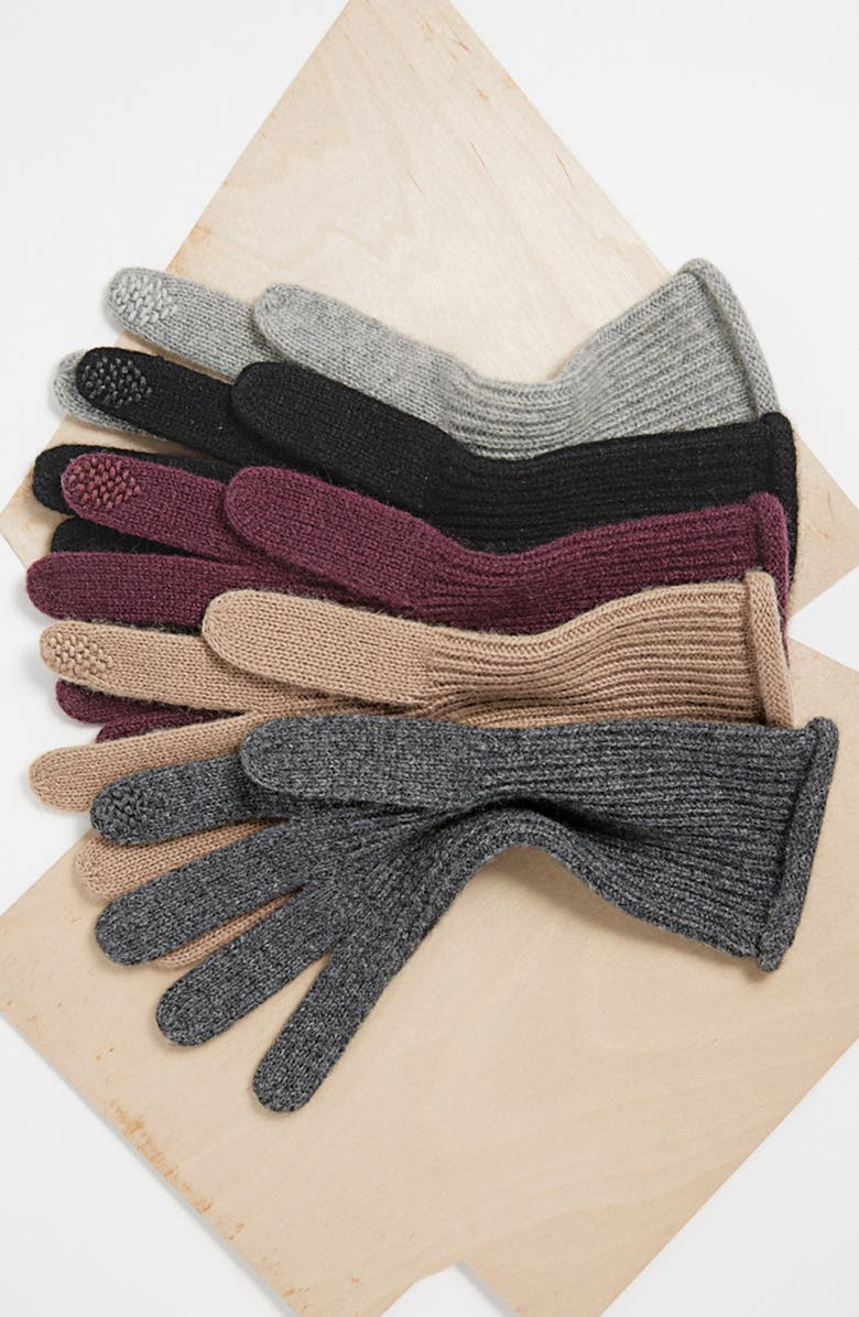 Nordstrom Halogen<sup>®</sup> 'Touch Tech' Cashmere Gloves, Alternate, color,