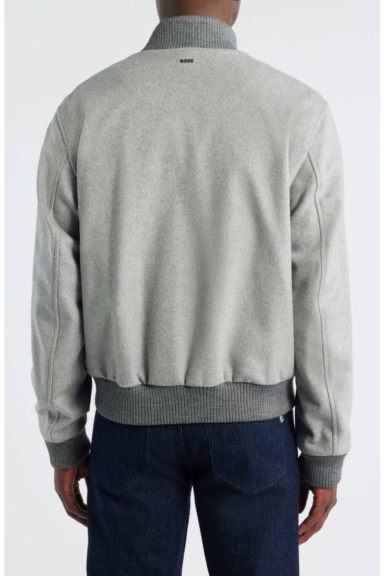 Charly Wool & Cashmere Melton Button-Up Jacket, Alternate, color, SILVER