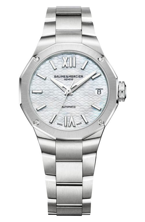 Baume & Mercier Riviera 10676 Diamond Automatic Bracelet Watch, 33mm in Steel  product