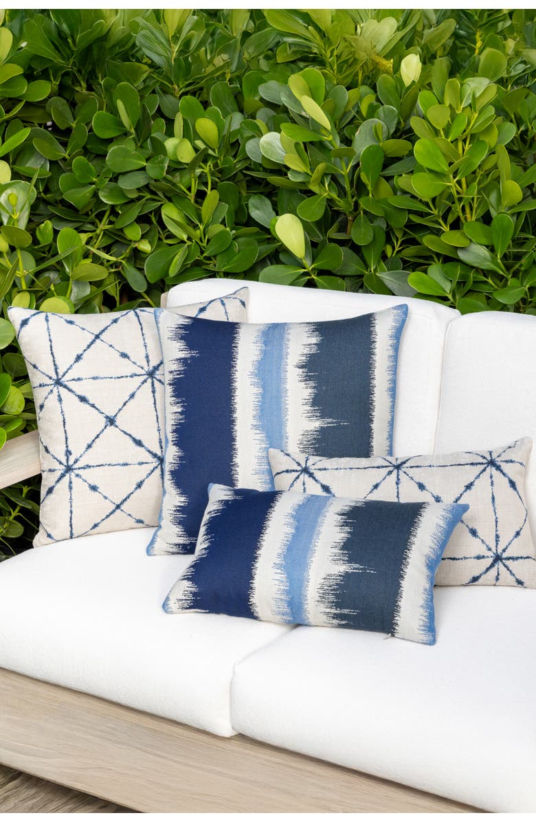 Elaine Smith Trilogy Indigo Indoor & Outdoor Woven Accent Pillow, Alternate, color, Indigo