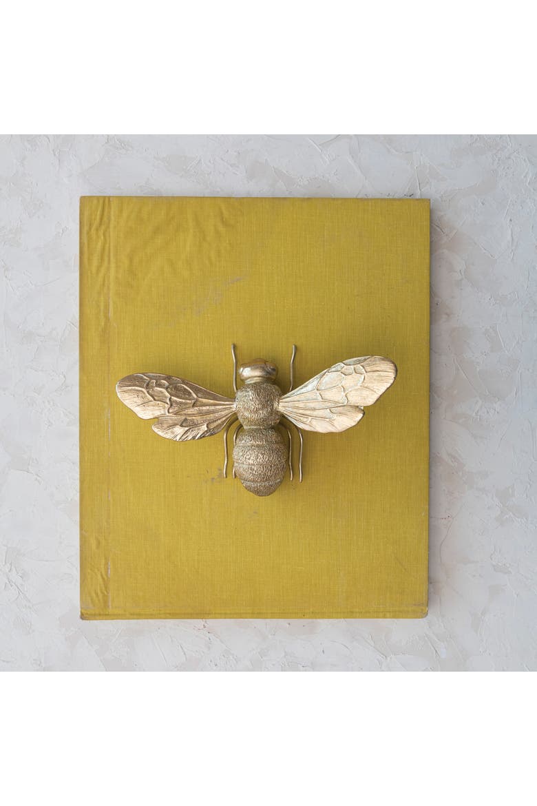 Decorative Bee Figurine, Gold Finish, Alternate, color, Gold