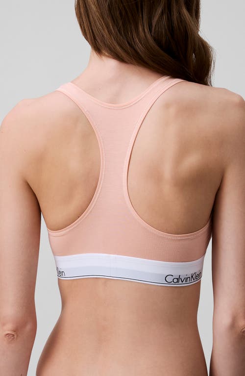 Calvin Klein Modern Cotton Collection Unlined Cotton Blend Bralette In Melon Frenzy