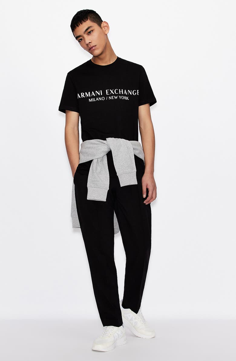 Armani Exchange Milano/New York Logo Graphic Tee, Alternate, color,