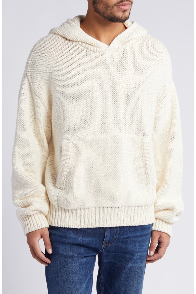 Chunky Hooded Sweater, Main, color, WHITE CANVAS