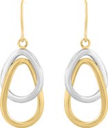EFFY 14K White & Yellow Gold Harmony Two-Tone Drop Earrings