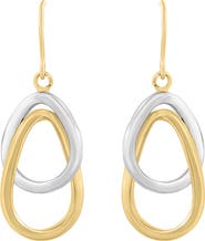EFFY 14K White & Yellow Gold Harmony Two-Tone Drop Earrings