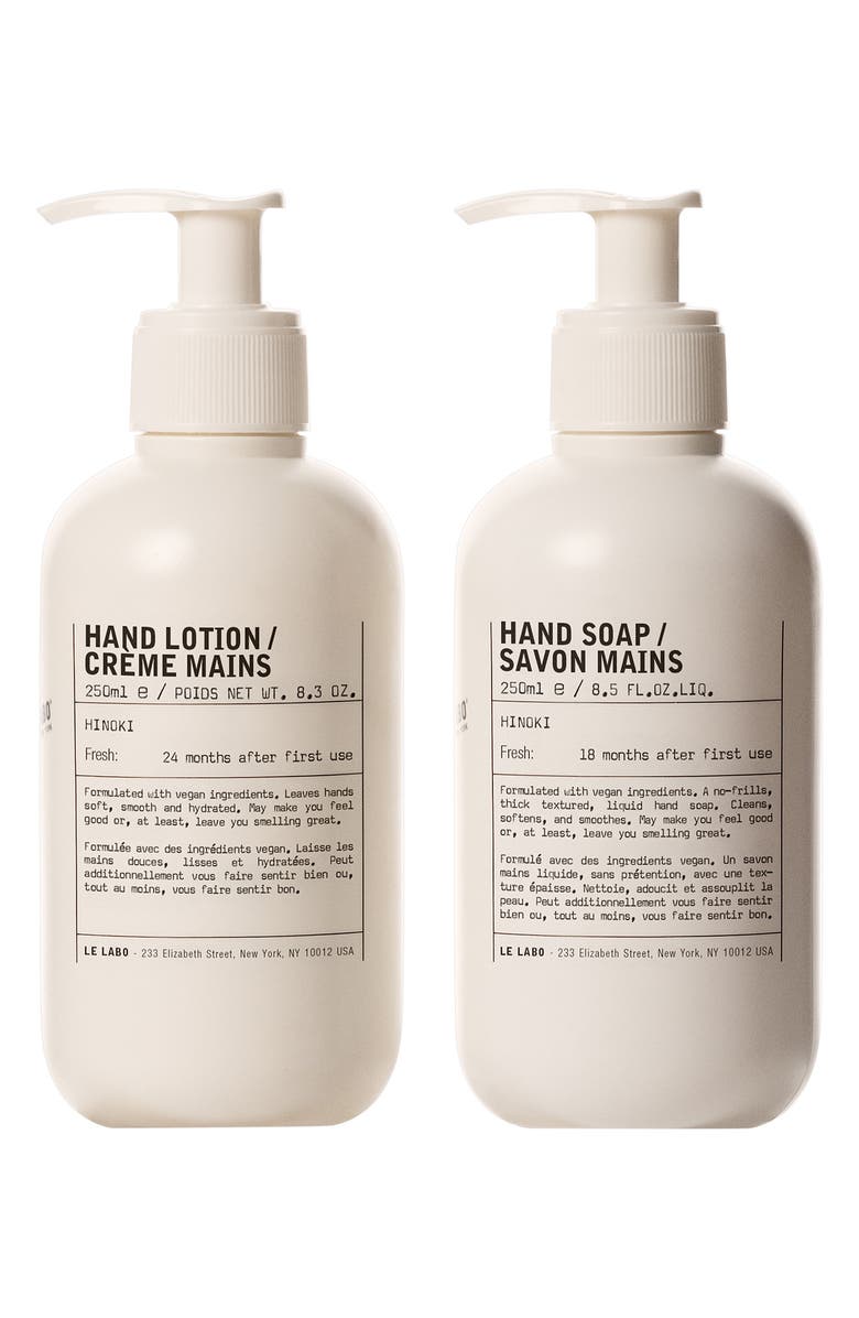 Le Labo Hinoki Hand Lotion & Hand Soap Set, Alternate, color, 