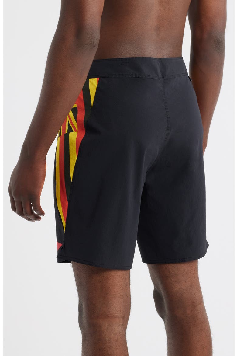 Cordura Airtex Pro Hawaii Camo Water Repellent Board Shorts, Alternate, color, BLACK MULTI