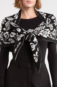 Vince Camuto Folk Floral Jacquard Triangle Scarf