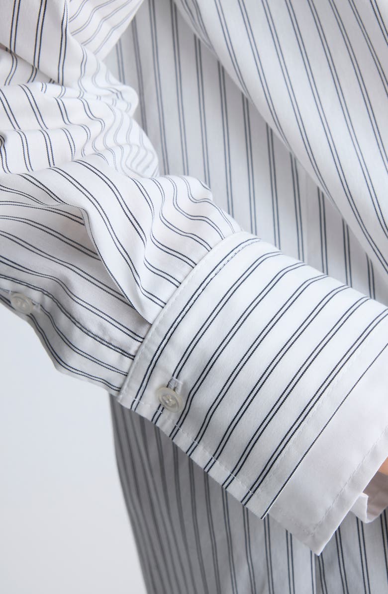 Kenneth Cole Stripe Oversize Button-Up Shirt, Alternate, color, 