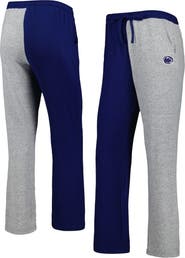 ZOOZATZ Women's ZooZatz Navy/Gray Penn State Nittany Lions Colorblock Cozy Tri-Blend Lounge Pants