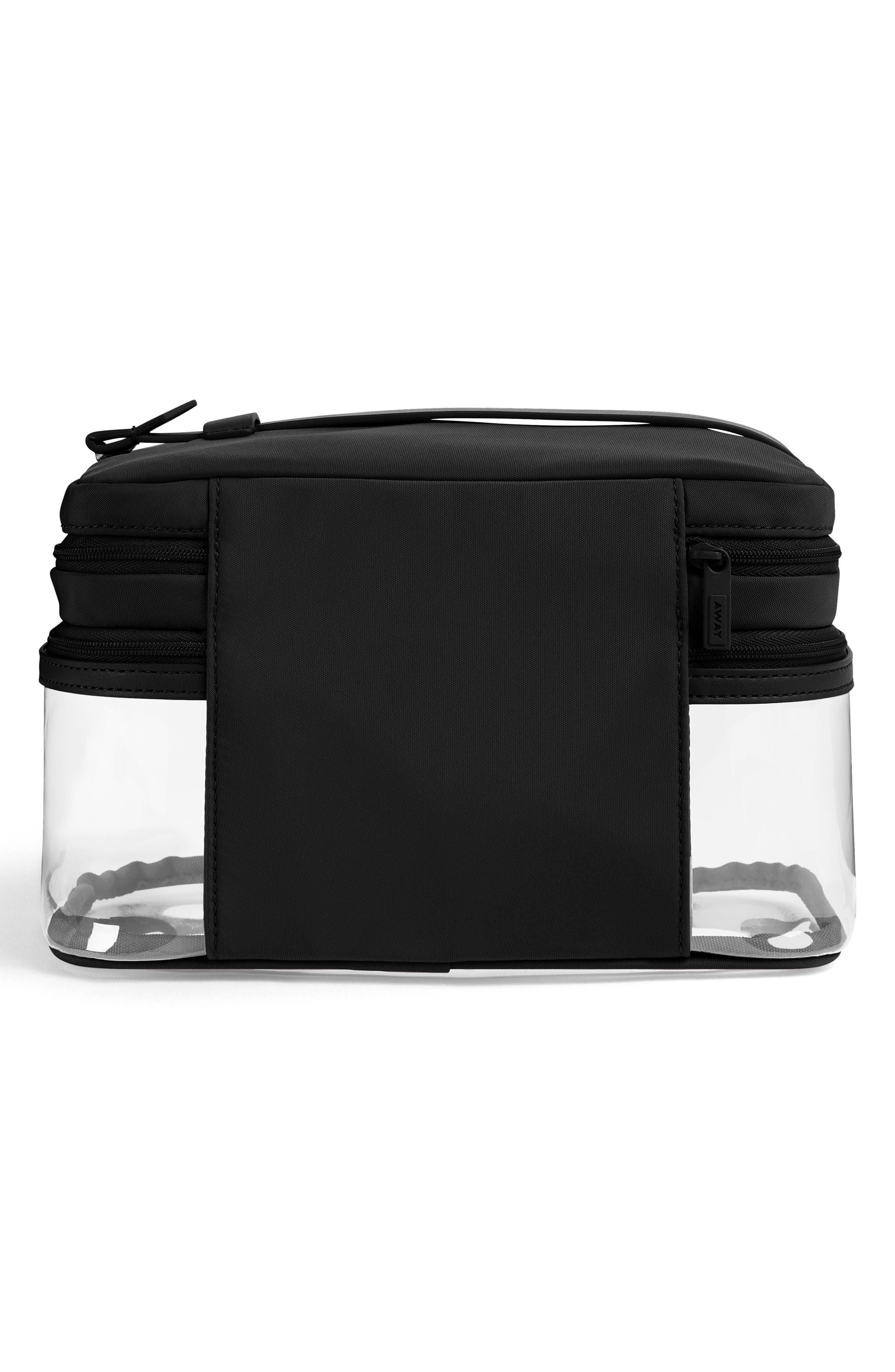 Clear Cosmetics Case, Alternate, color, JET BLACK