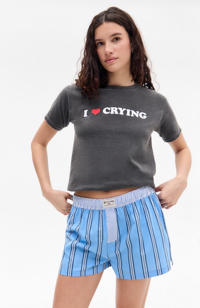 BDG Urban Outfitters Stripe Cotton Boxers, Alternate, color, Blue Stripe