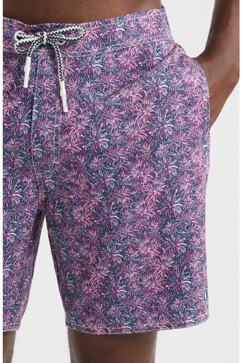 Star Spangled Swim Trunks, Alternate, color, PUNCH