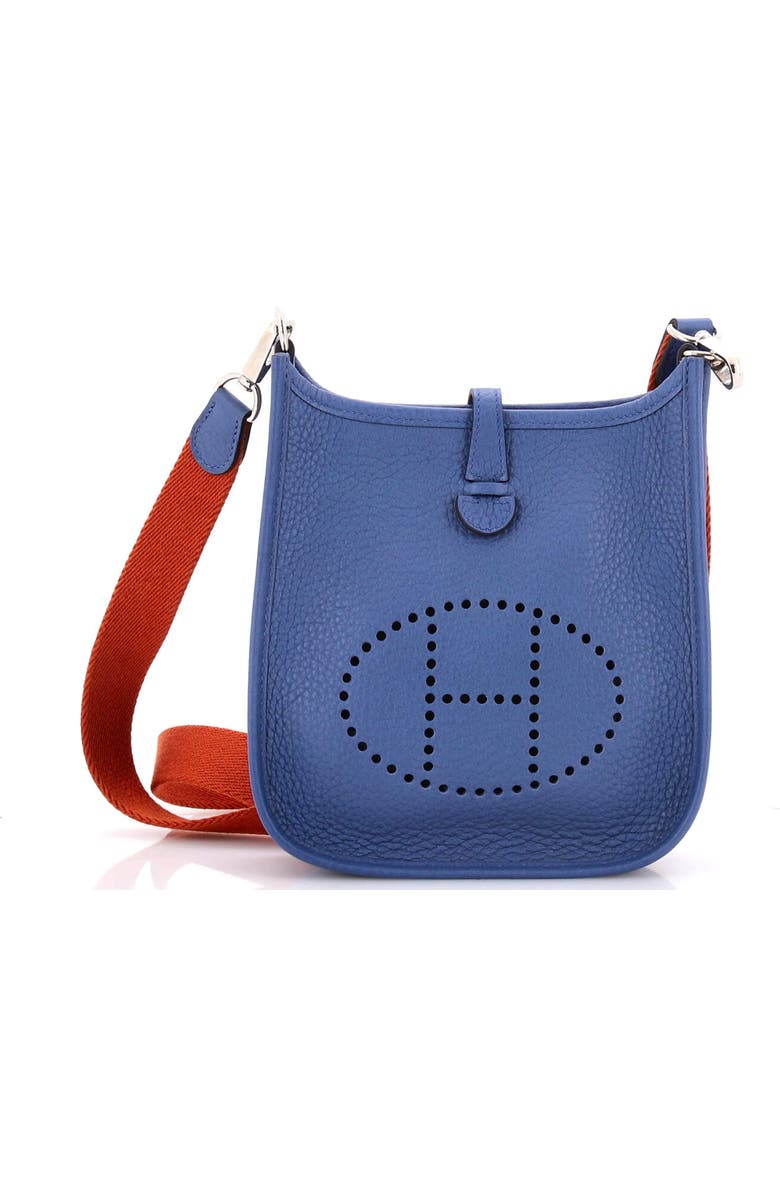 Pre-Owned Hermes Evelyne Bag Gen III Clemence TPM, Main, color, Bleu Agate