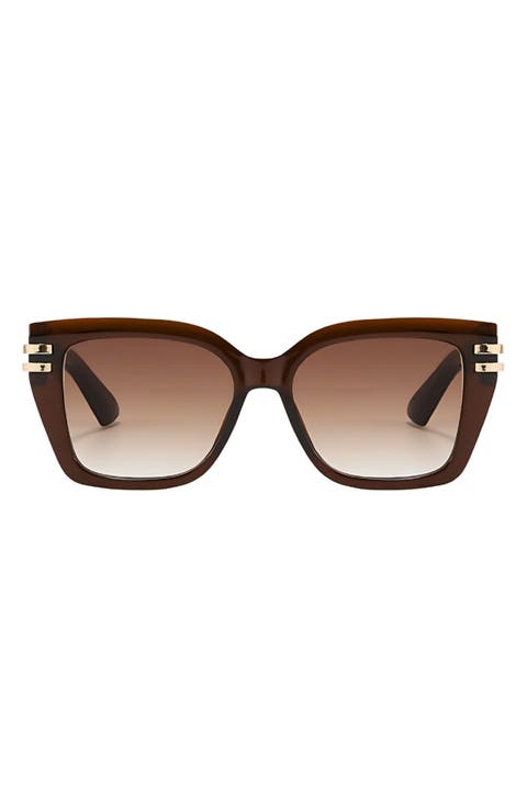 Paige 48mm Polarized Small Geometric Sunglasses