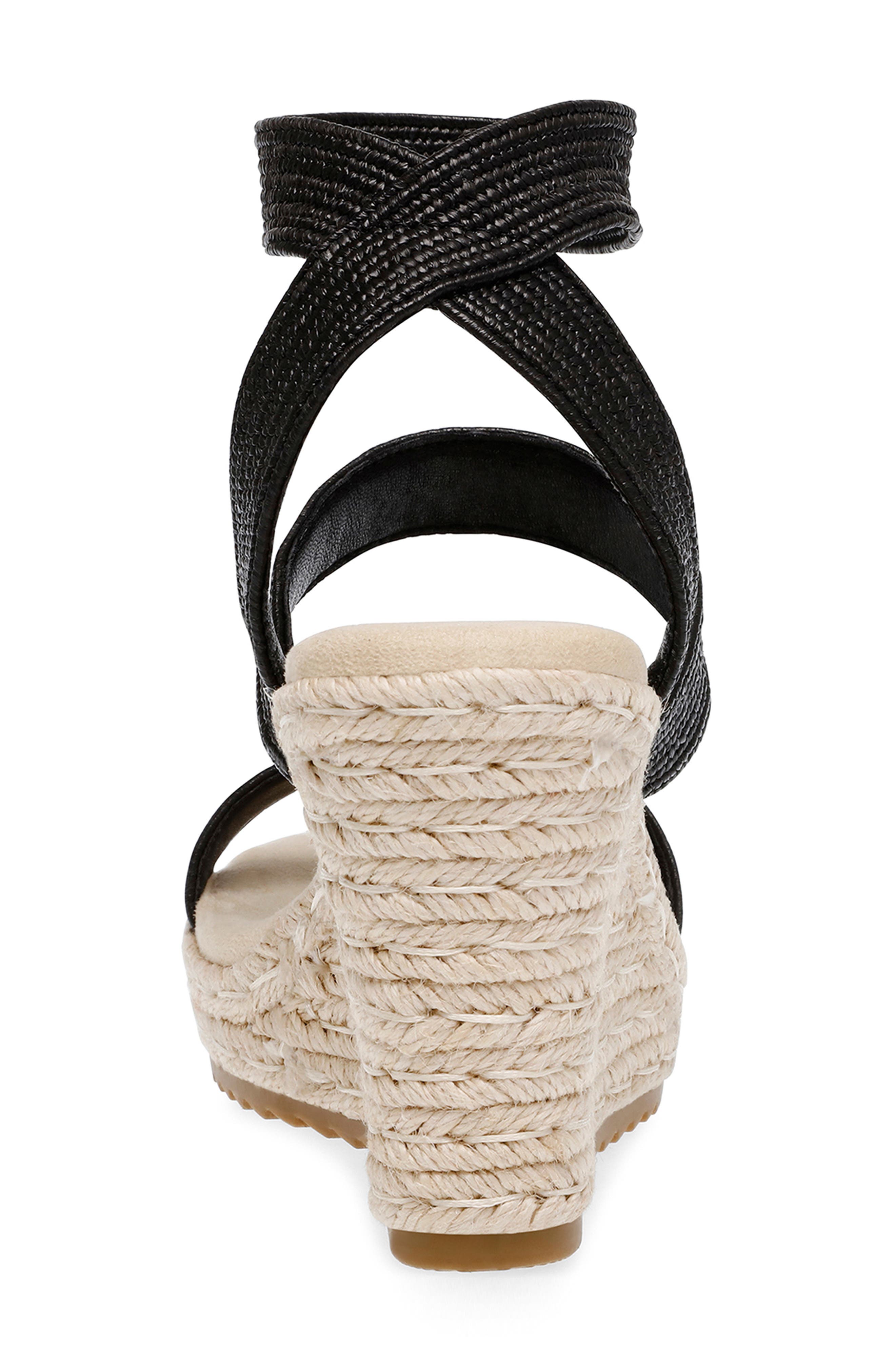 Anne Klein Willa Espadrille Wedge Raffia Sandal, Alternate, color, 