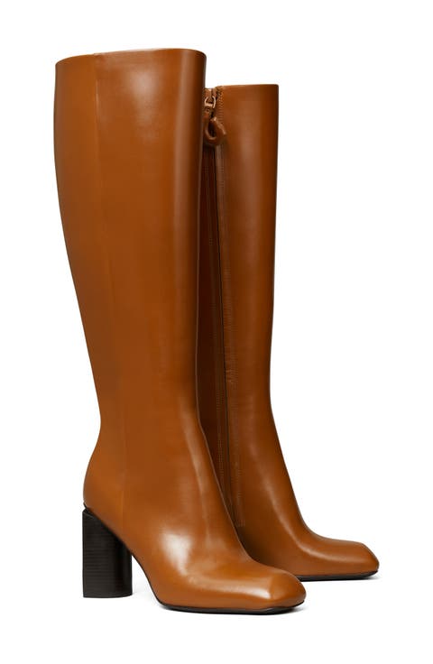 ロングブーツ TORY BURCH T-LOCK RIDING BOOTS The Riding Boot, Wide: Women's Designer Boots | Tory Burch