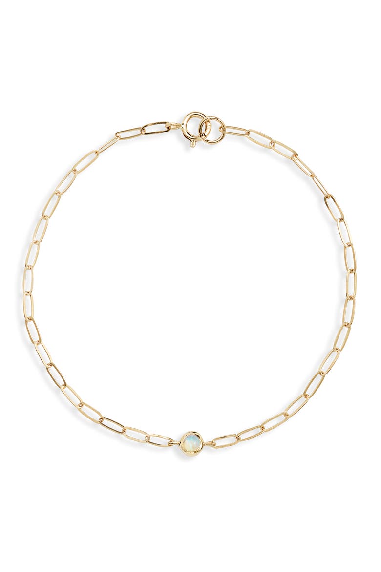 Bezel Pendant Bracelet, Main, color, OPAL WHITE