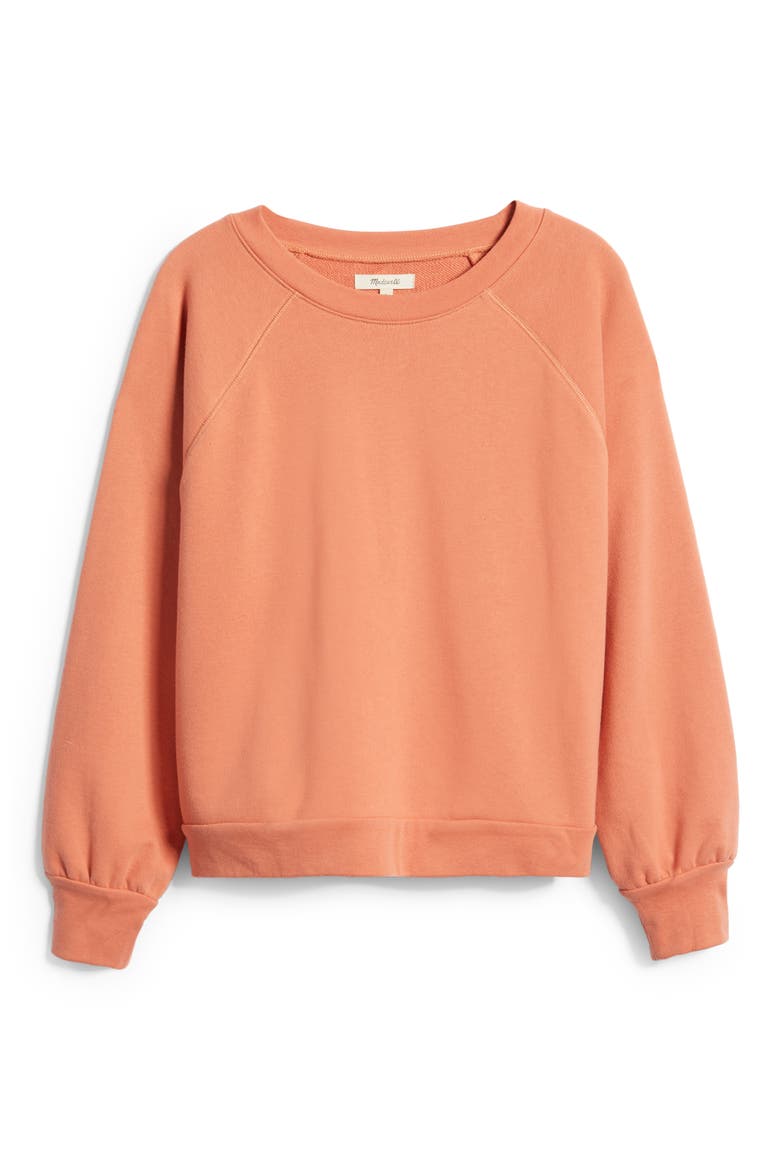 Balloon Sleeve Sweatshirt, Alternate, color, SWEET DAHLIA