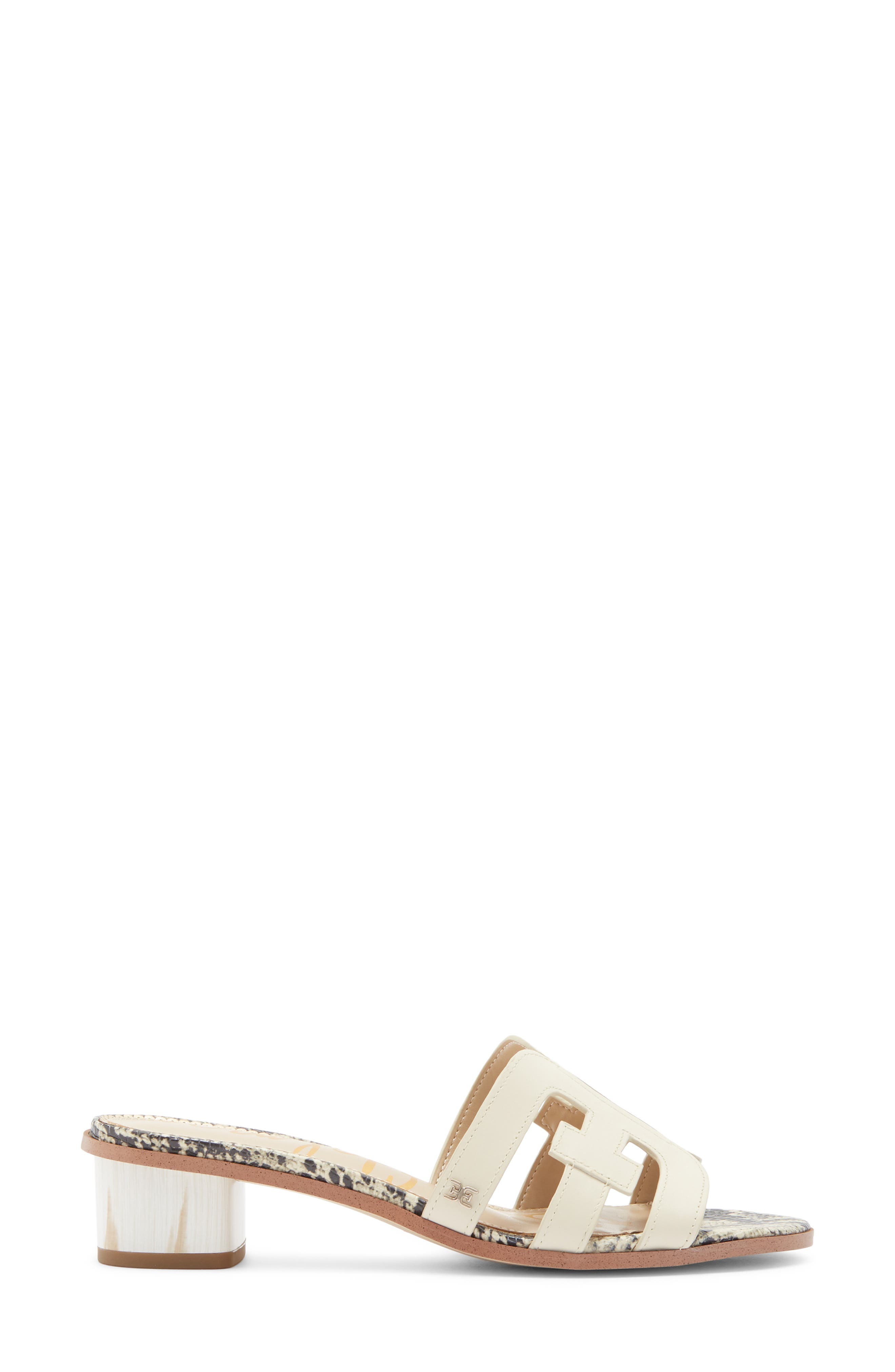 Sam Edelman Illie Block Heel Slide Sandal, Alternate, color, Ivory