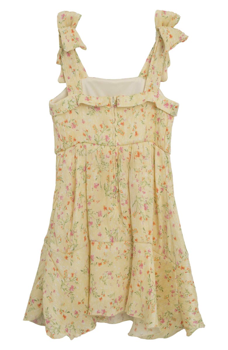 Speechless Kids' Floral Bow Strap Dress, Alternate, color, 