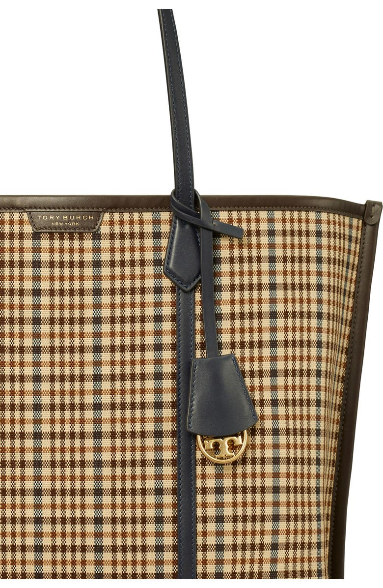 Tory Burch Perry Plaid Triple Compartment Tote, Alternate, color,