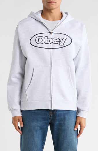 Obey Oval Logo Zip-Up Hoodie