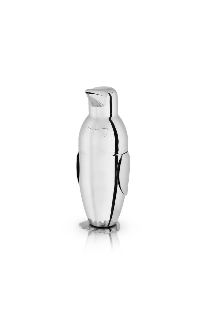 Viski Irving Penguin Cocktail Shaker in Stainless Steel, Main, color, Silver