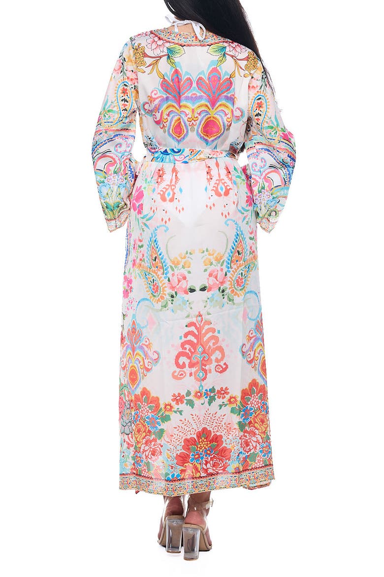 Floral Cover-Up Duster, Alternate, color, WHITE
