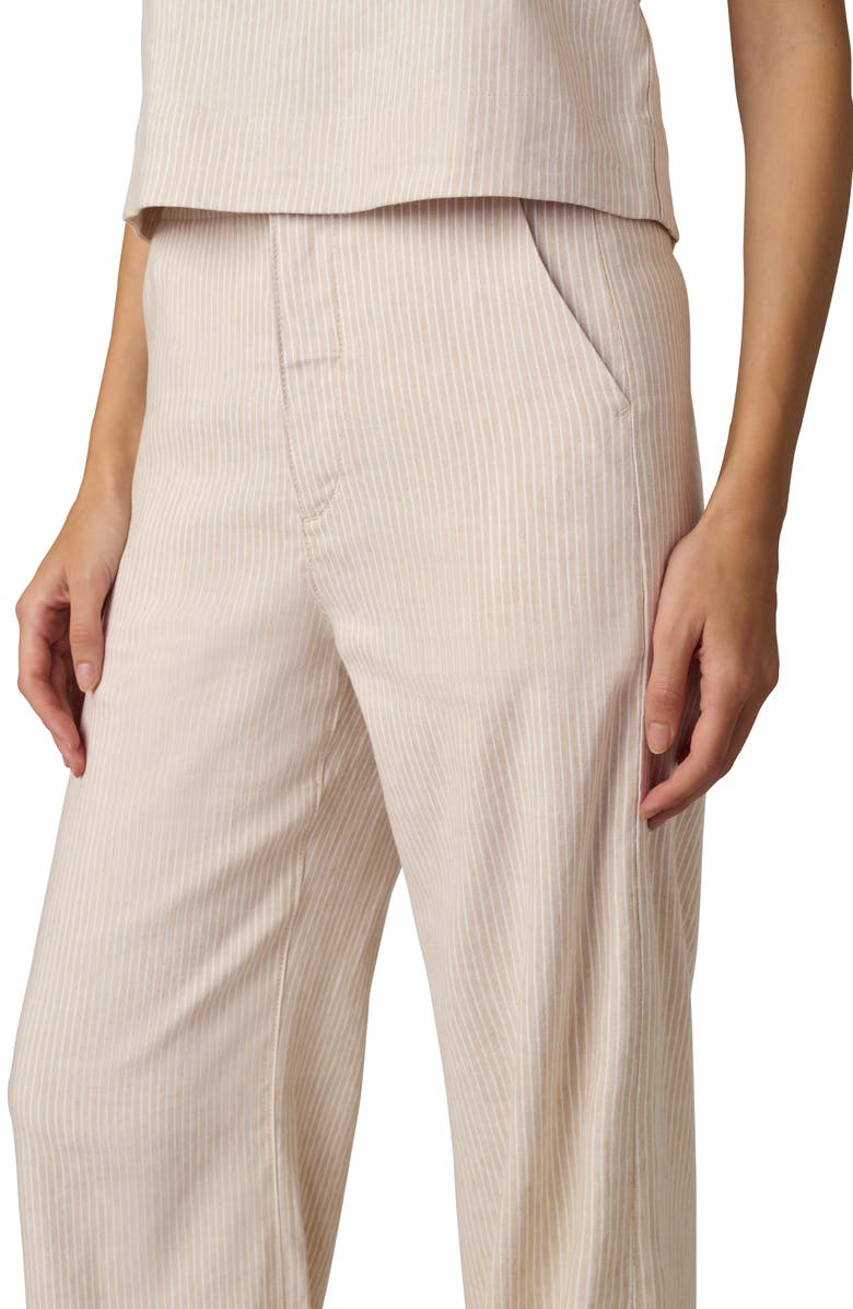 Joe's The Clean Stripe Wide Leg Linen Blend Pants, Alternate, color, Mirco Stripe
