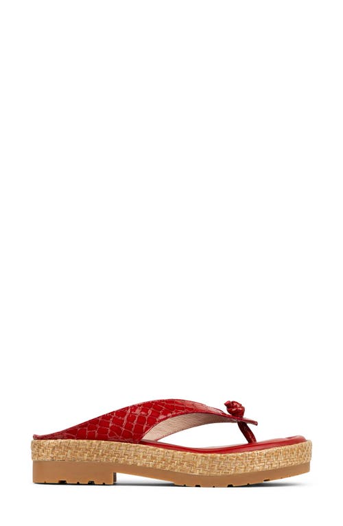 Donald Pliner Seena Fifi Platform Wedge Flip Flop In Tomato