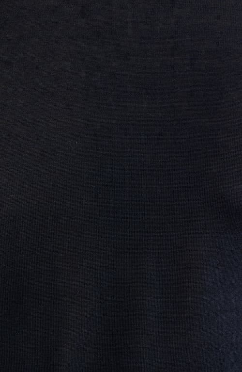 Jack Victor Wellington Heathered Cotton & Silk Crewneck T-shirt In Midnight
