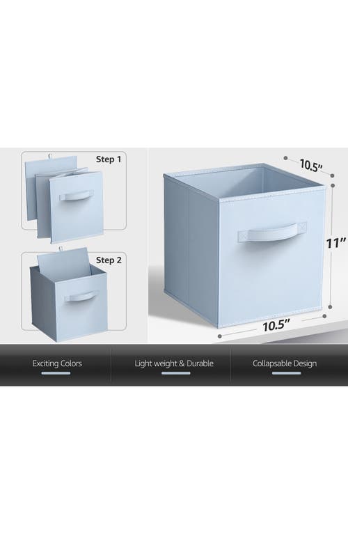Sorbus 8-pack Foldable Storage Cube Bins In Pastel Blue