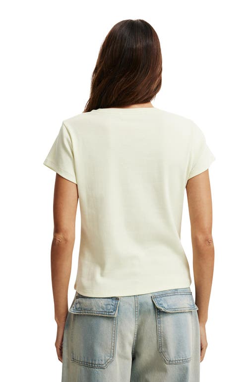 Cotton On 90s Baby Tee In Honey Dew Haze