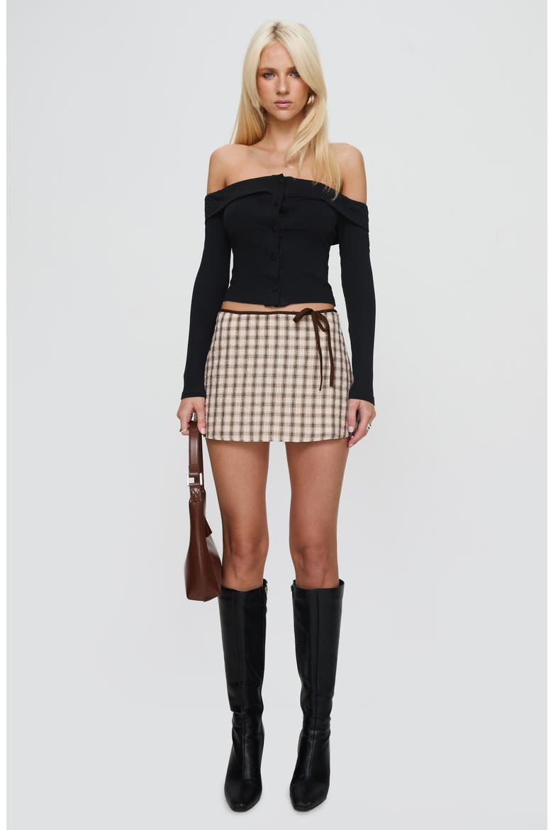 Korren Low Rise Plaid Miniskirt, Alternate, color, MULTI